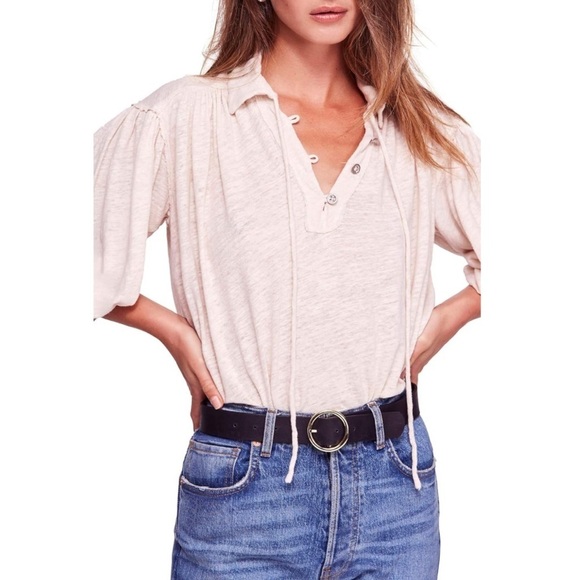 Free People Rush Hour Button Henley Top - Picture 5 of 6